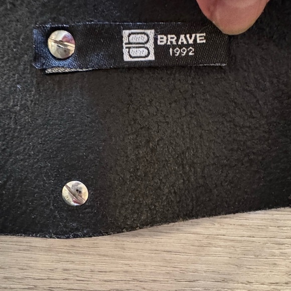 Brave Leather Belt Sz 30 Black Silver Stud Statement Made In Canada Punk Grunge main image 10